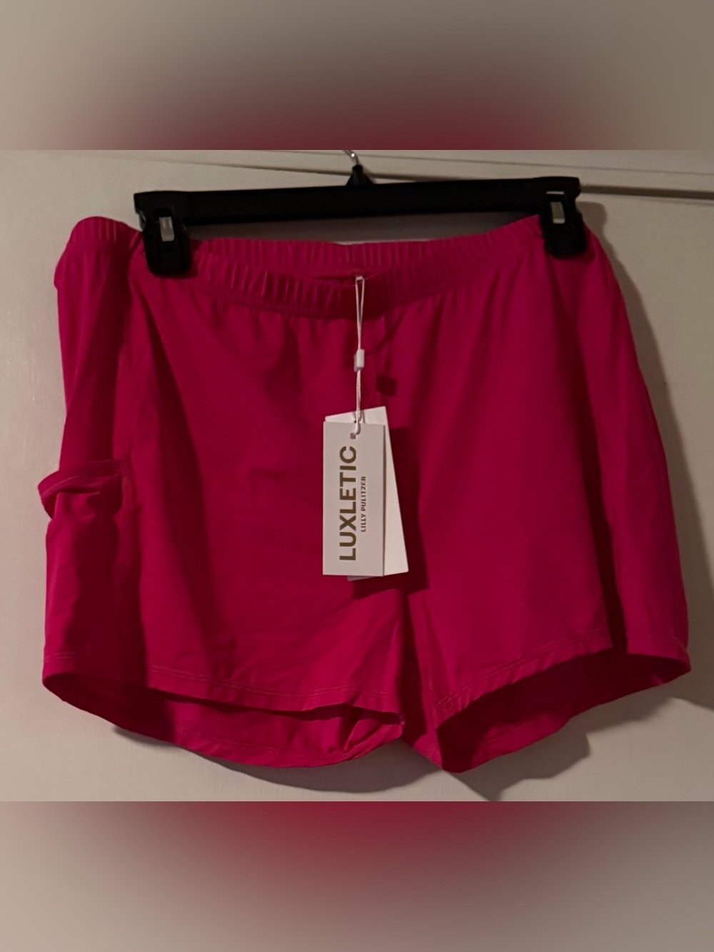 Lilly Pulitzer Luxletic Shorts Bright Pink- USF 50+